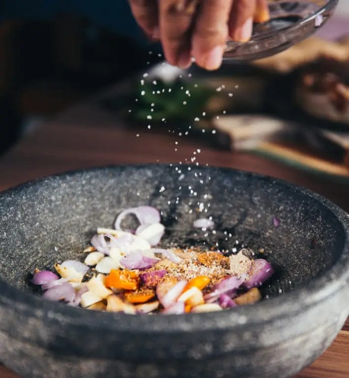 Adding spices